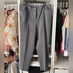 Jones New York Gray Straight-Leg Dress Trousers